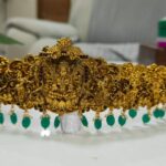 Gold plated South Indian temple jewellery necklace for women