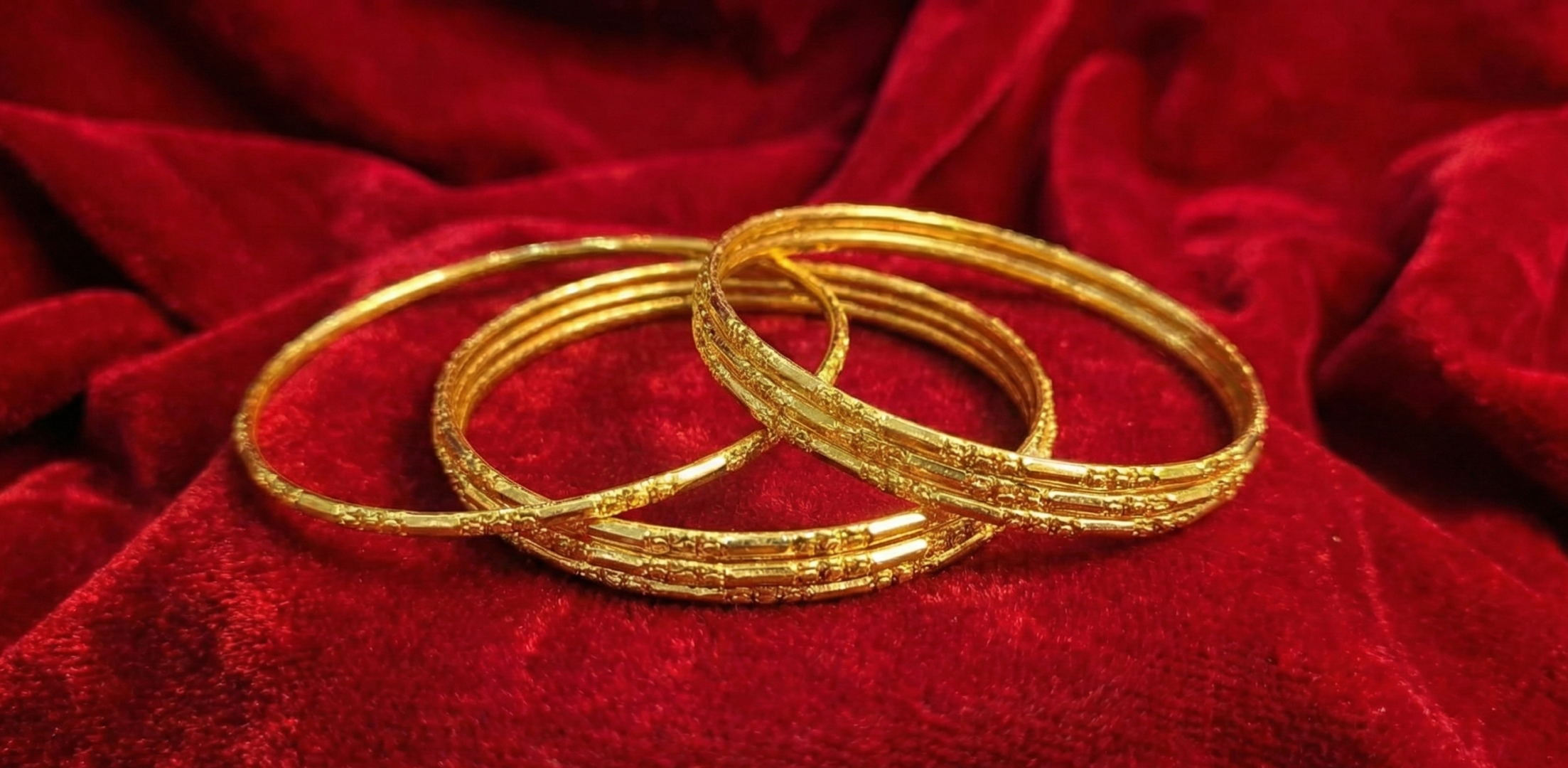 3 - 2x6 Size Set of 4 light weight daily wear bangles-300-New