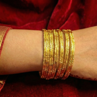 3 - 2x6 Size Set of 4 light weight daily wear bangles-300-New_hand