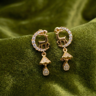 Deer-theme-CZ-stone-danglers