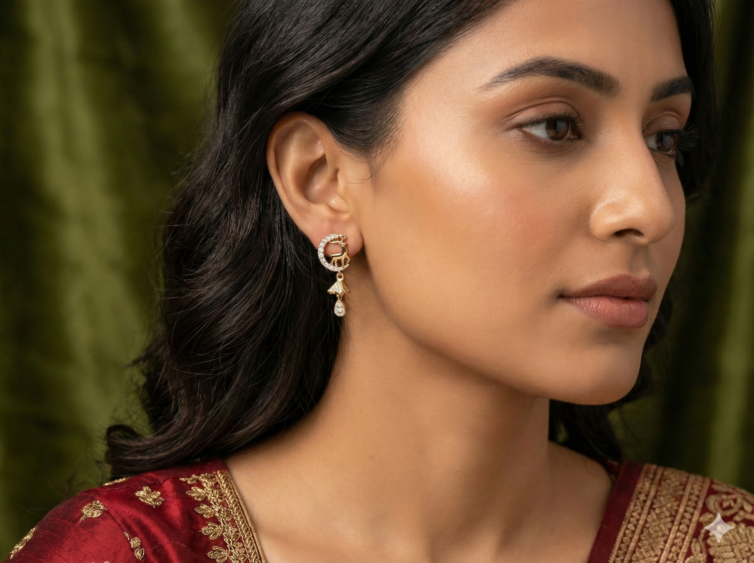 Deer-theme-CZ-stone-danglers