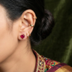 Red Heart Shaped studs