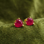 Red Heart Shaped studs