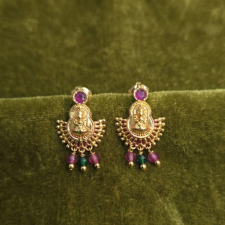 Studs with Laxmi idol