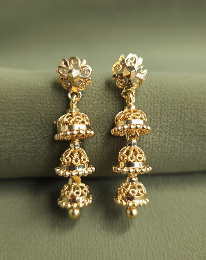 39-Three Layered Jumka drops-150 Three Layered Jumka drops-150