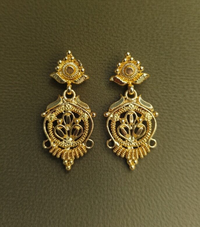 Plain gold mimic earrings Plain gold mimic earrings