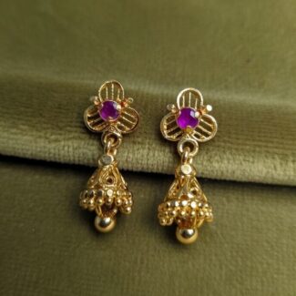 Small Jumka gold drop dangler